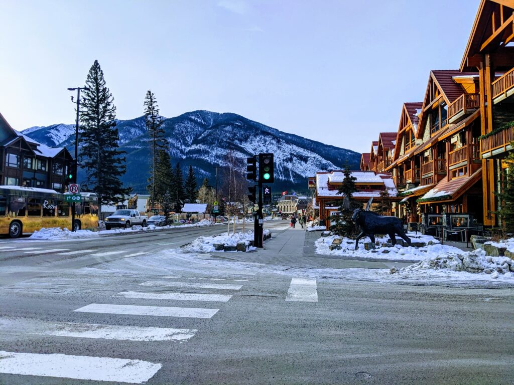 Banff in late November - Banff Avenue